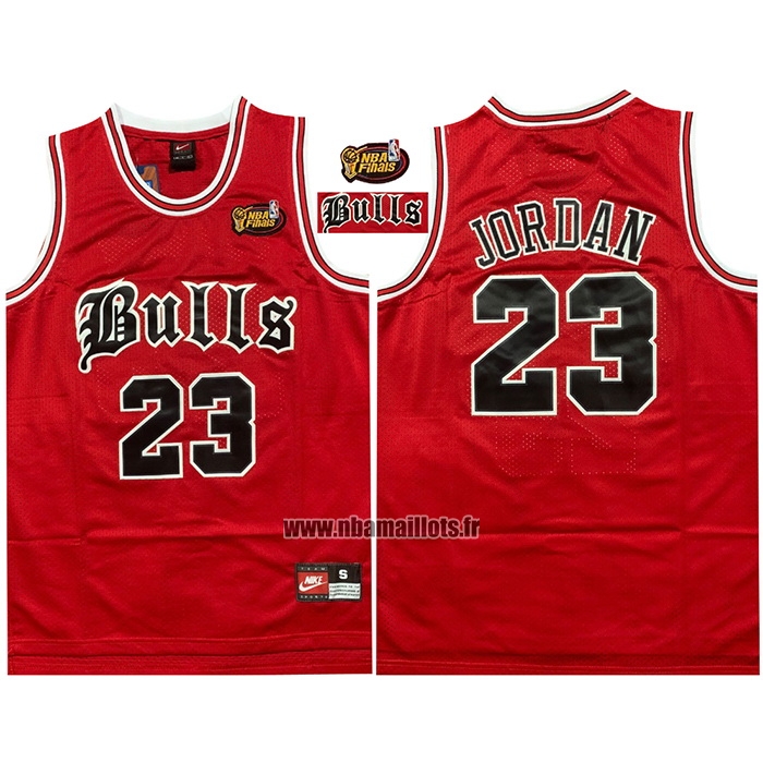 Maillot Chicago Bulls Michael Jordan NO 23 NBA Final Rouge